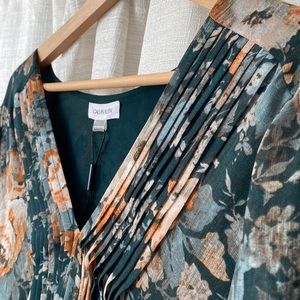 EUC Calvin Klein Sheer Floral Blouse